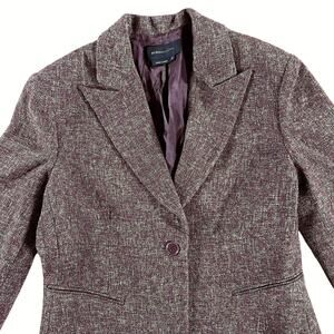 BCBGMAXAZRIA Marilyn Brown Wool Blend Tailored Blazer Womens M Retail $328